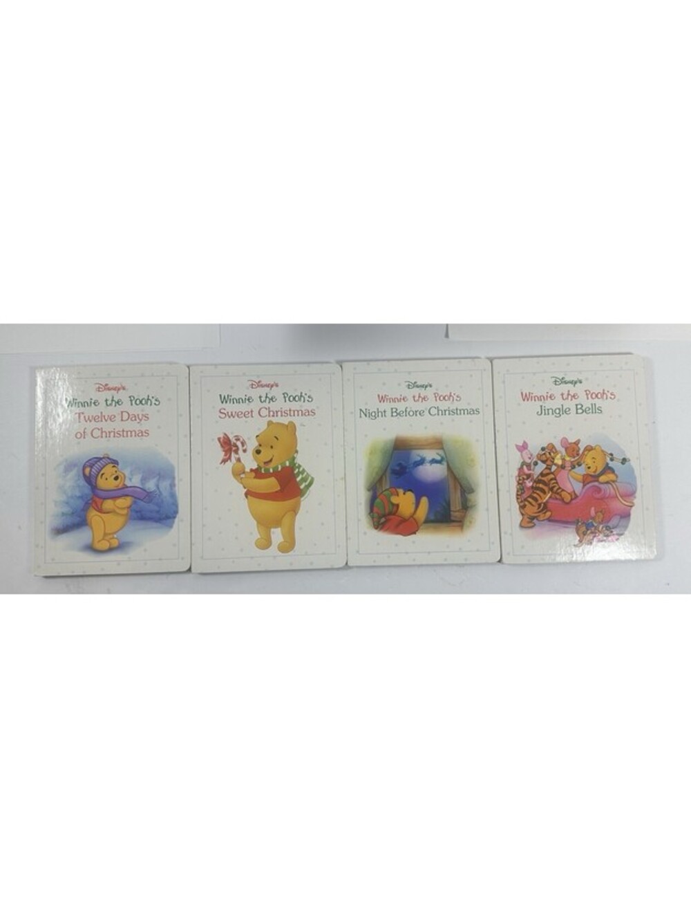 Vintage 90s Disney  Winnie The Pooh Christmas Book Lot (4) Board Books